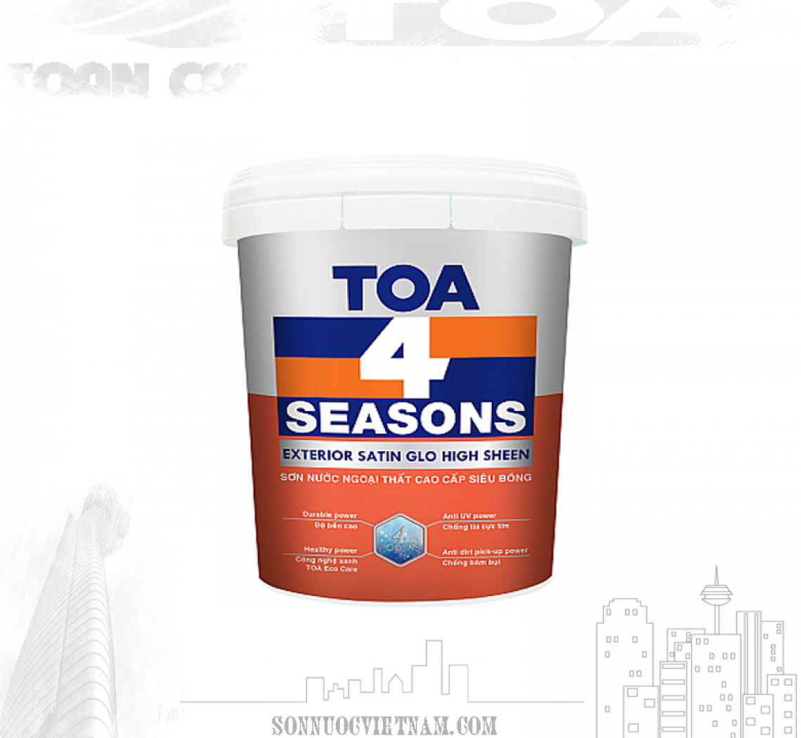 SƠN NGOẠI THẤT TOA 4 SEASONS EXTERIOR SATIN GLO HIGH SHEEN - (BÓNG)