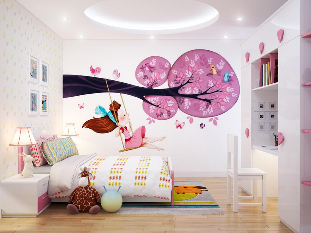 Phòng ngủ của con gái sau khi Sửa thêm phòng ngủ