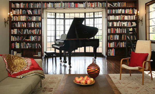 Thiết kế phòng khách nhã nhặn lịch sự với cây đàn piano dùng để trang trí nội thất Thiết kế phòng khách nhã nhặn lịch sự với cây đàn piano dùng để trang trí nội thất