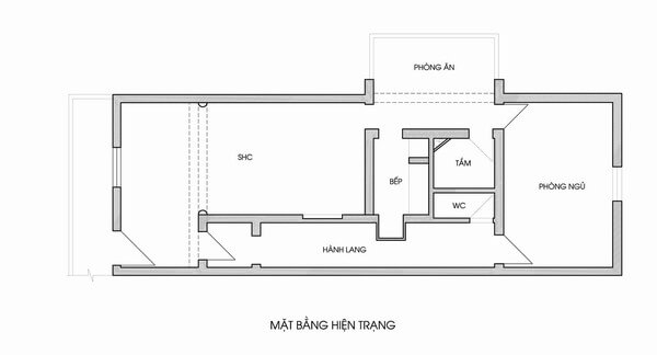 Mặt Bằng Hiện Trạng căn hộ tập thể cũ tại Hà Nội