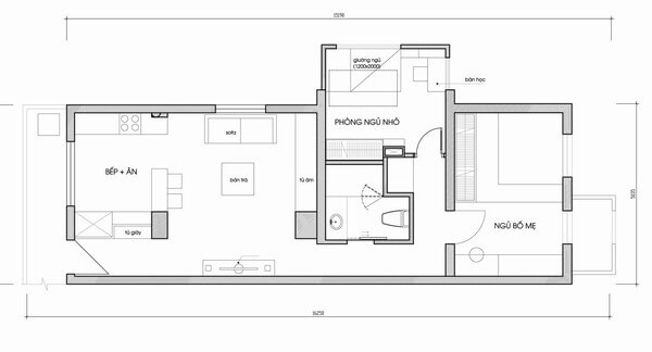 Mặt bằng tư vấn sửa chữa cải tạo căn hộ tập thể.