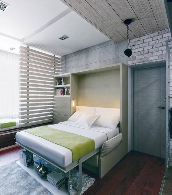 Sửa nhà chung cư, với phòng ngủ chính thoáng sáng, còn được trang bị thêm ti vi, hệ âm thanh hiện đại để giải trí nên dù nhỏ rất tiện nghi.