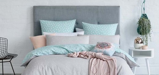 Sơn nhà và mầu sắc nội thất phòng ngủ hồng xanh dương