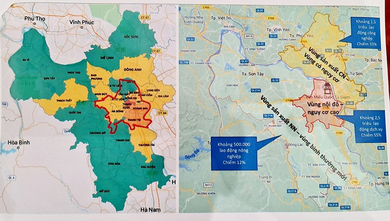 TP Hà Nội công bố phương án giãn cách các quận, huyện sau 6-9 - ảnh 1