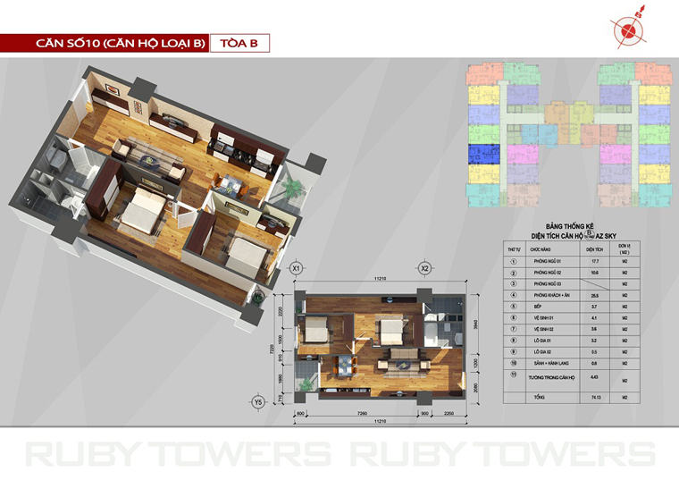 Chung cư Ruby Tower căn số 5A-10B