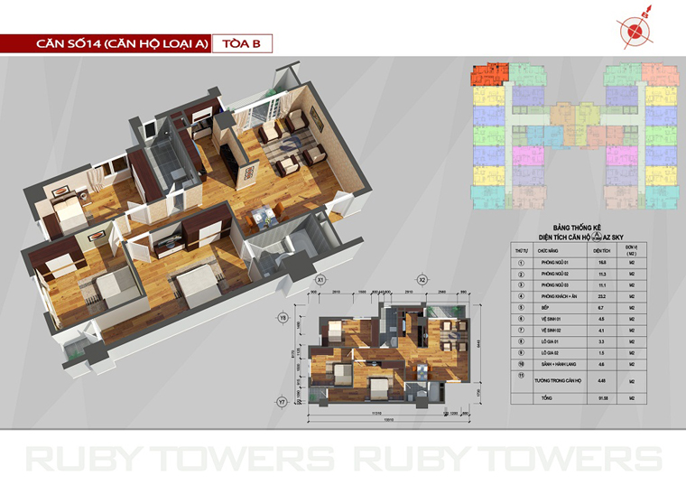 Chung cư Ruby Tower căn số 14A-1B