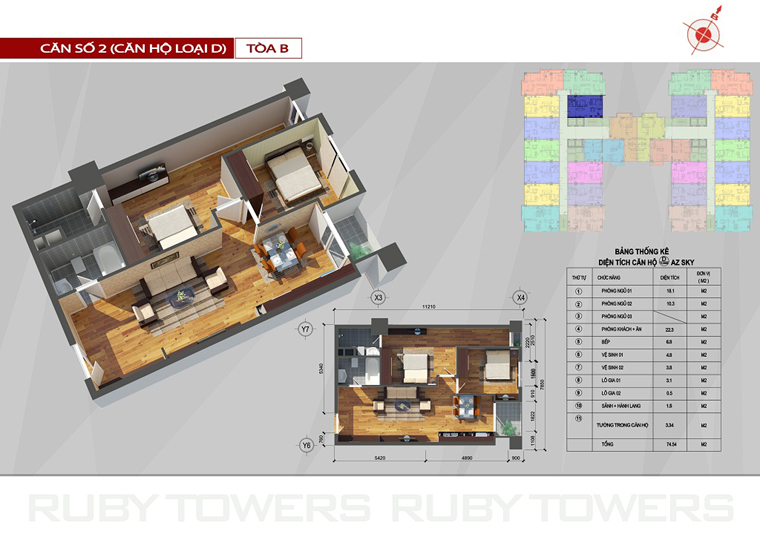 Chung cư Ruby Tower căn số 13A-2B