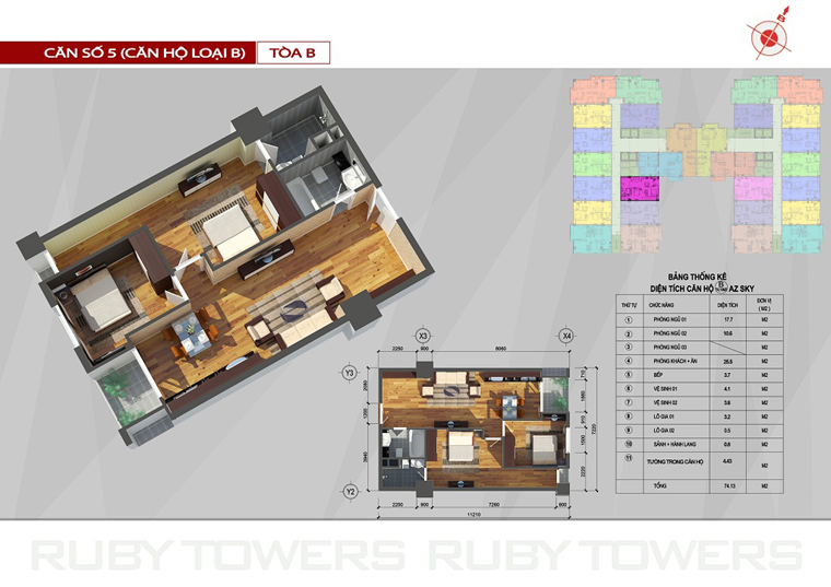 Chung cư Ruby Tower căn số 10A-5B