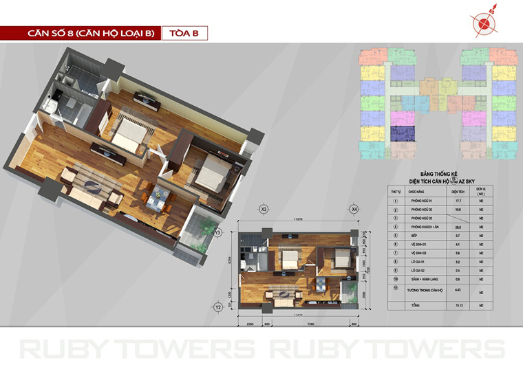 Chung cư Ruby Tower căn số 7A-8B