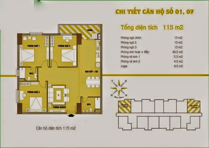 Căn hộ số 1 và 7 chung cư cho thuê C37 Bộ Công An