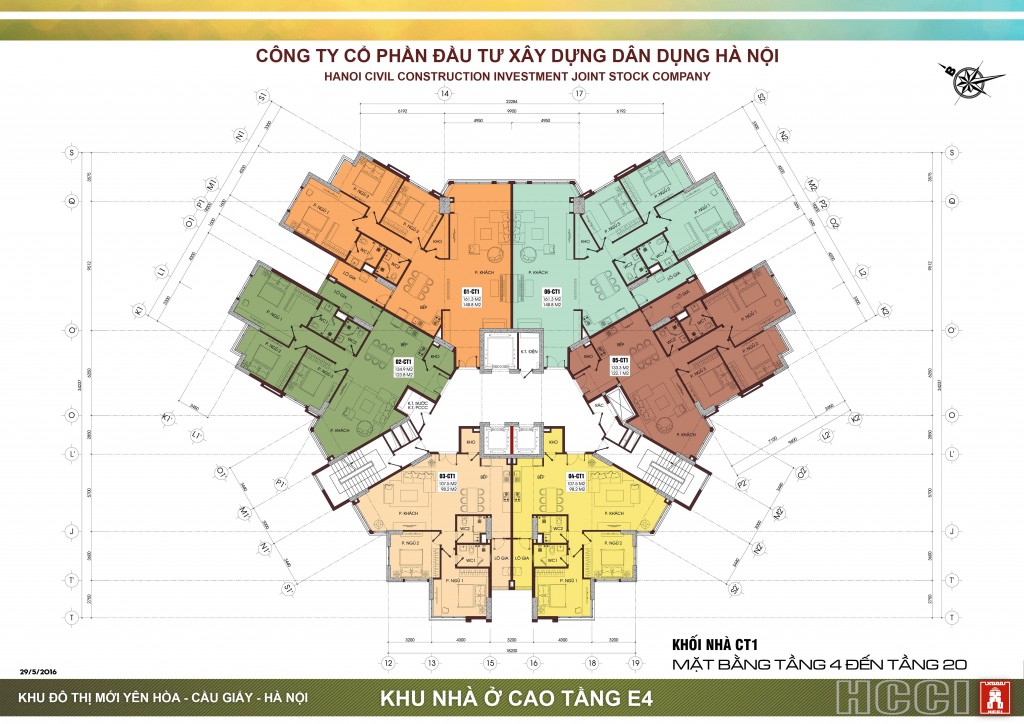 mặt bằng chung cư e4 vũ phạm hàm tầng 4 - 20