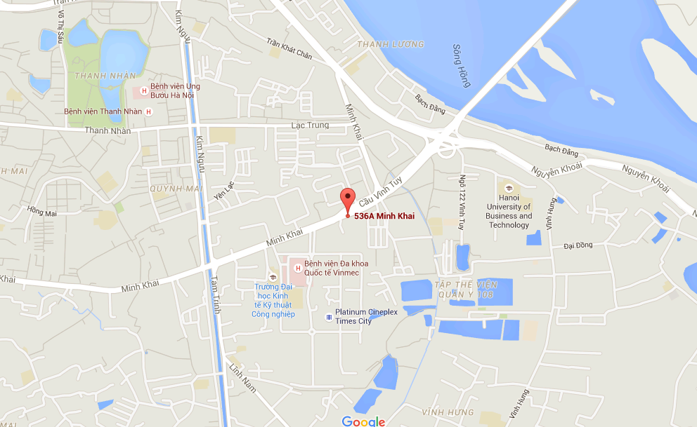 vị trí chung cư 536a minh khai
