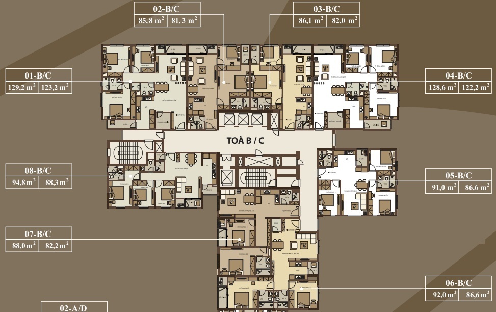 thiết kế căn hộ mandarin garden 2 tòa b và c