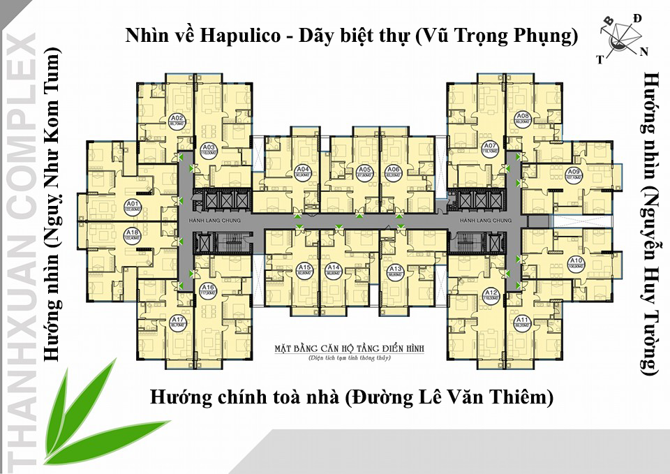 mặt bằng chung cư thanh xuân complex số 6 lê văn thiêm
