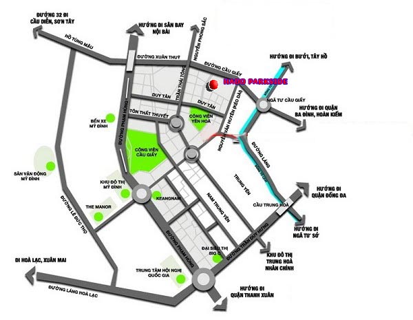 vị trí chung cư hà đô park side