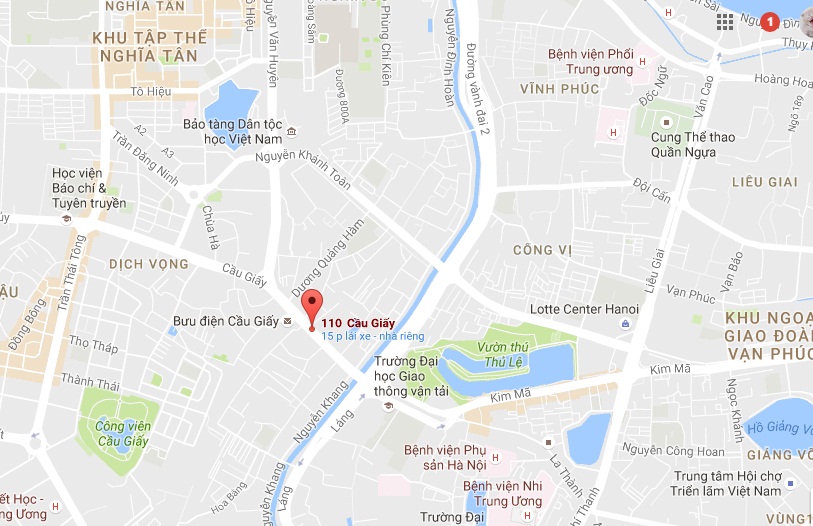 vị trí chung cư cầu giấy center point