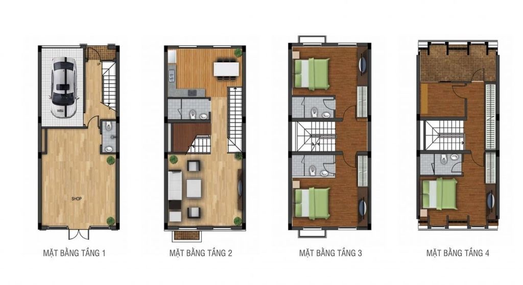 thiết kế liền kề the terra hào nam