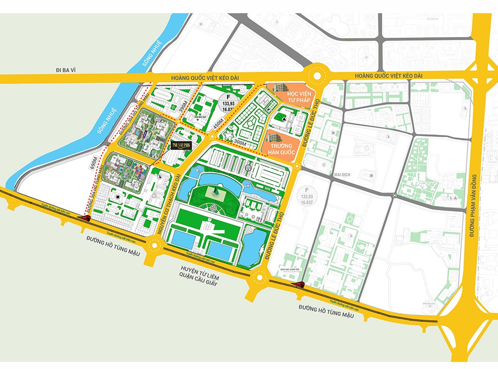 vị trí chung cư tnr sky park