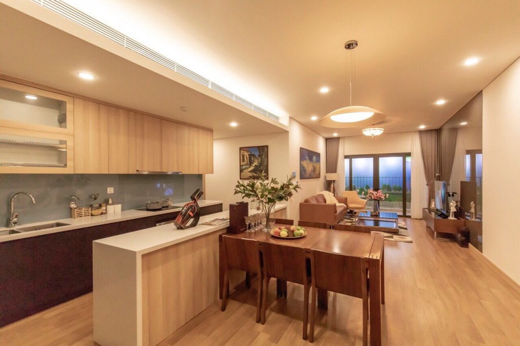phòng khách căn hộ cho thuê sky park residence