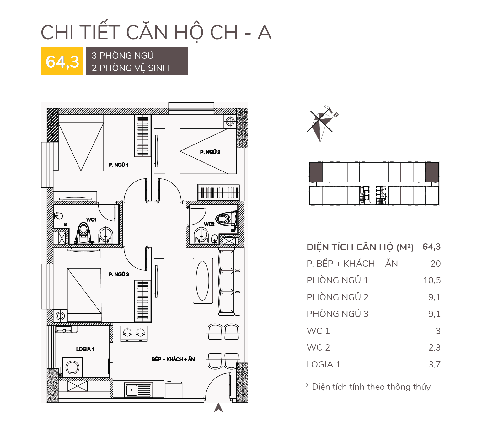 thiết kế căn hộ a chung cư aqh riverside