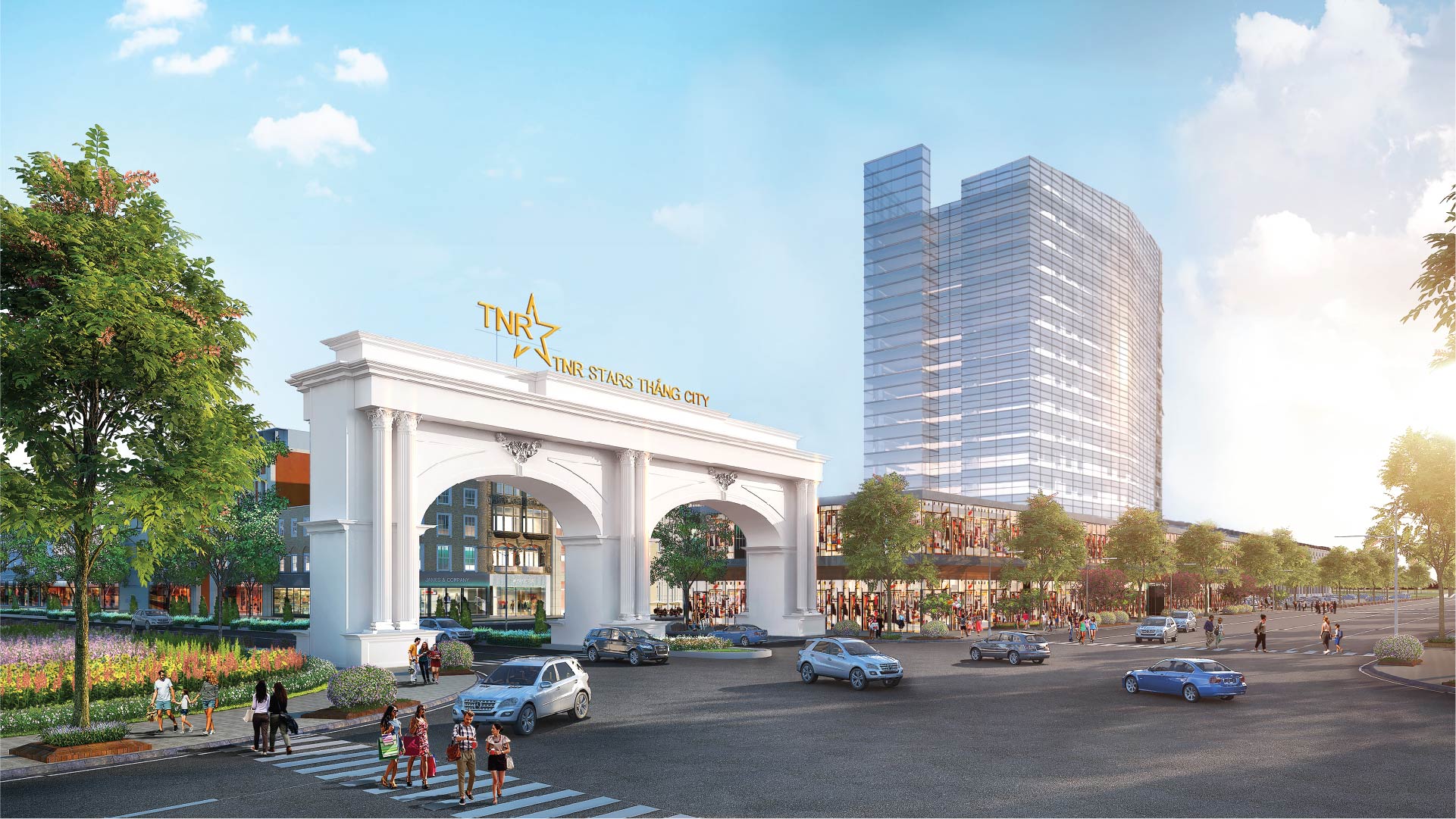 cổng chào dự án tnr stars thắng city