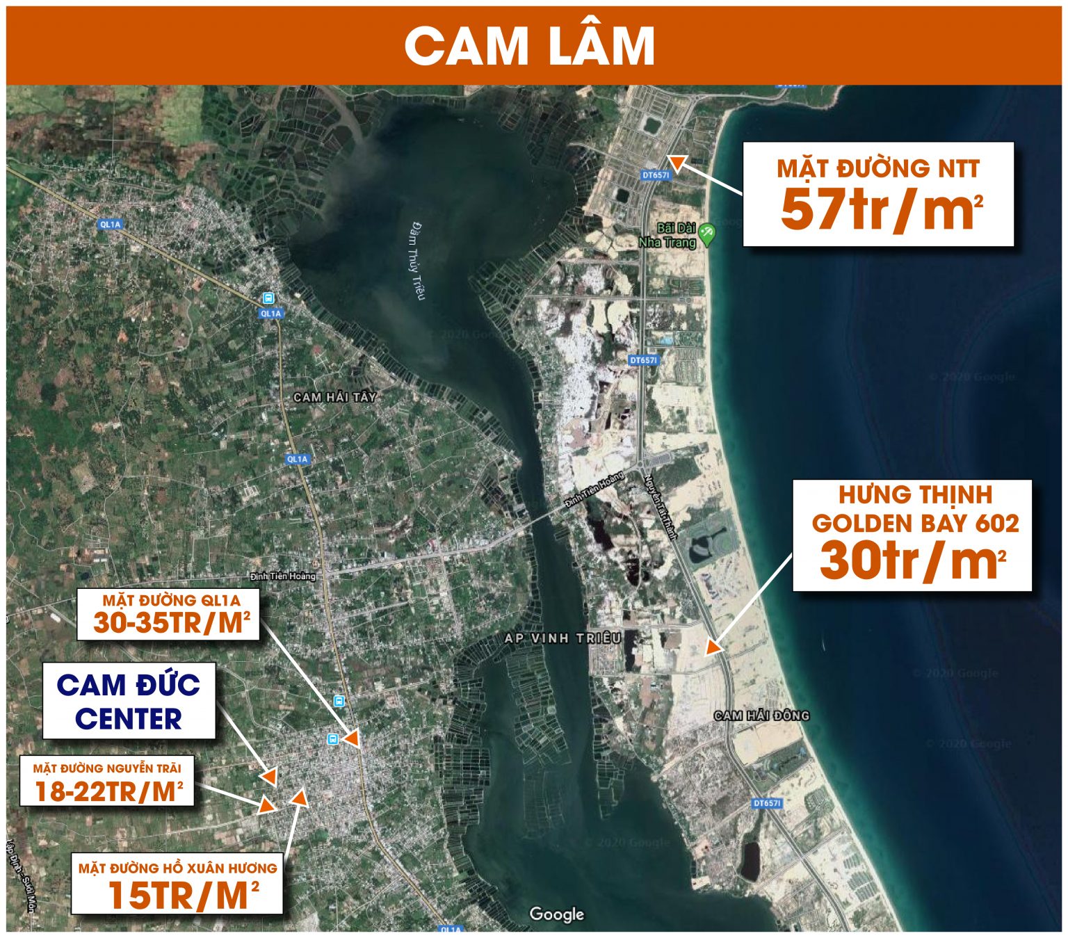 giá bán đất nền cam đức center