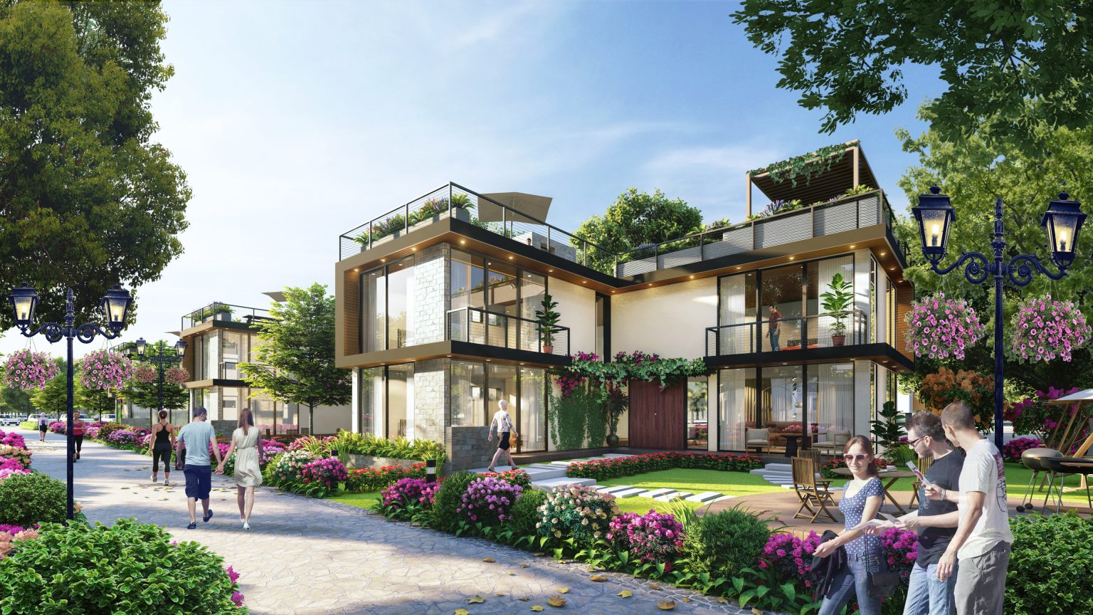 biệt thự trà cổ long beach luxury 2 tầng mẫu b