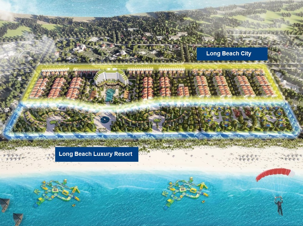 phân khu dự án trà cổ long beach luxury