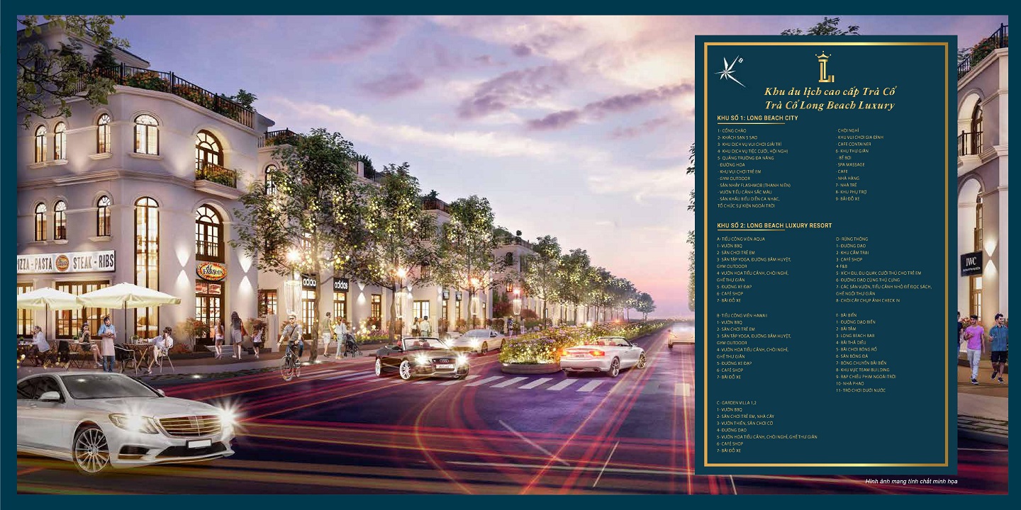 tiện ích dự án trà cổ long beach luxury