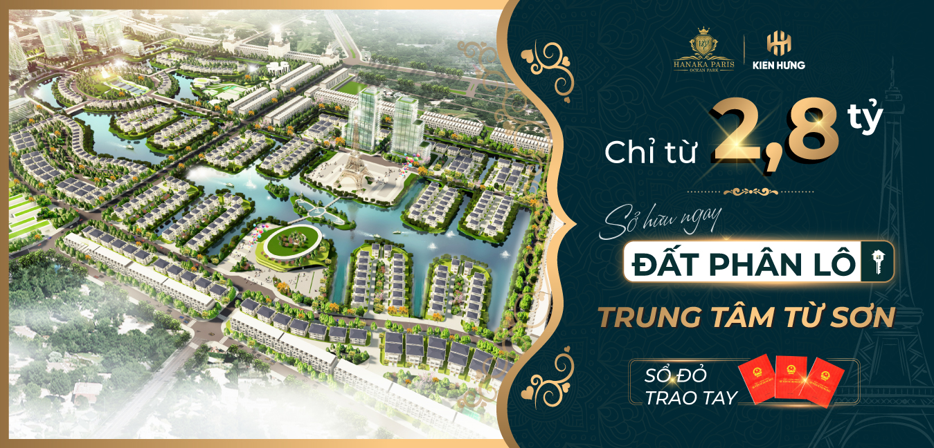 giá bán dự án hanaka paris ocean park từ sơn