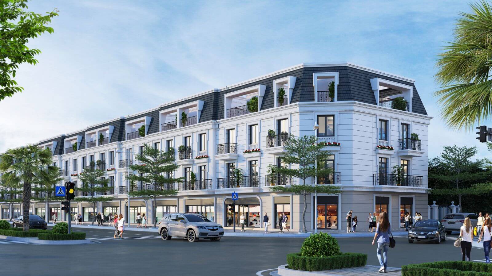 Phối cảnh shophouse Hanaka Paris Ocean Park Từ Sơn