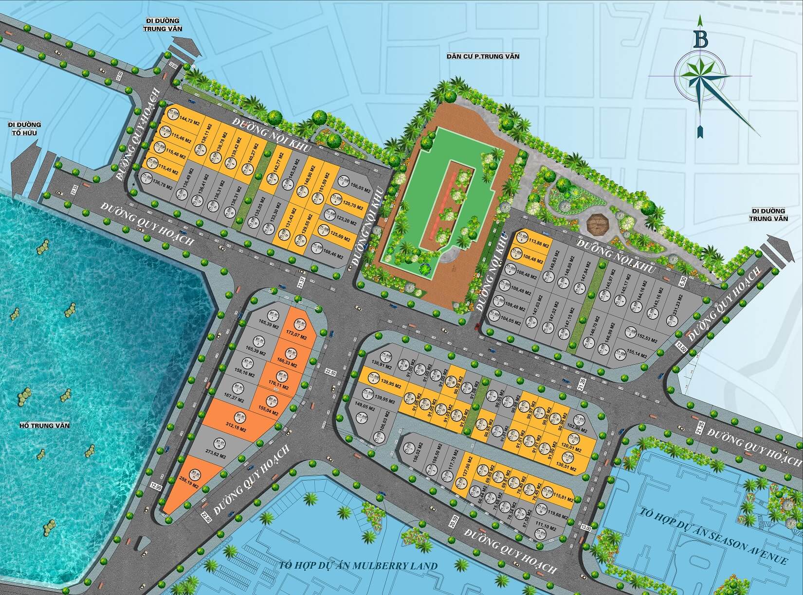 mặt bằng dự án hoàng thành villas mỗ lao hà đông