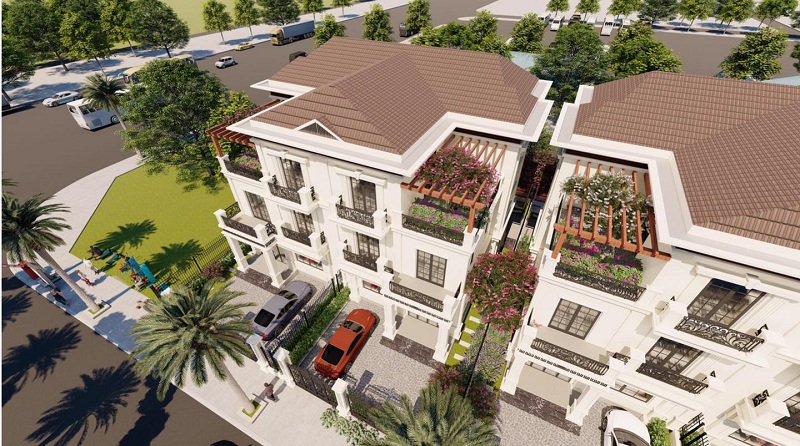 Phối cảnh biệt thự song lập dự án Catalan Boulevard Lạng Sơn