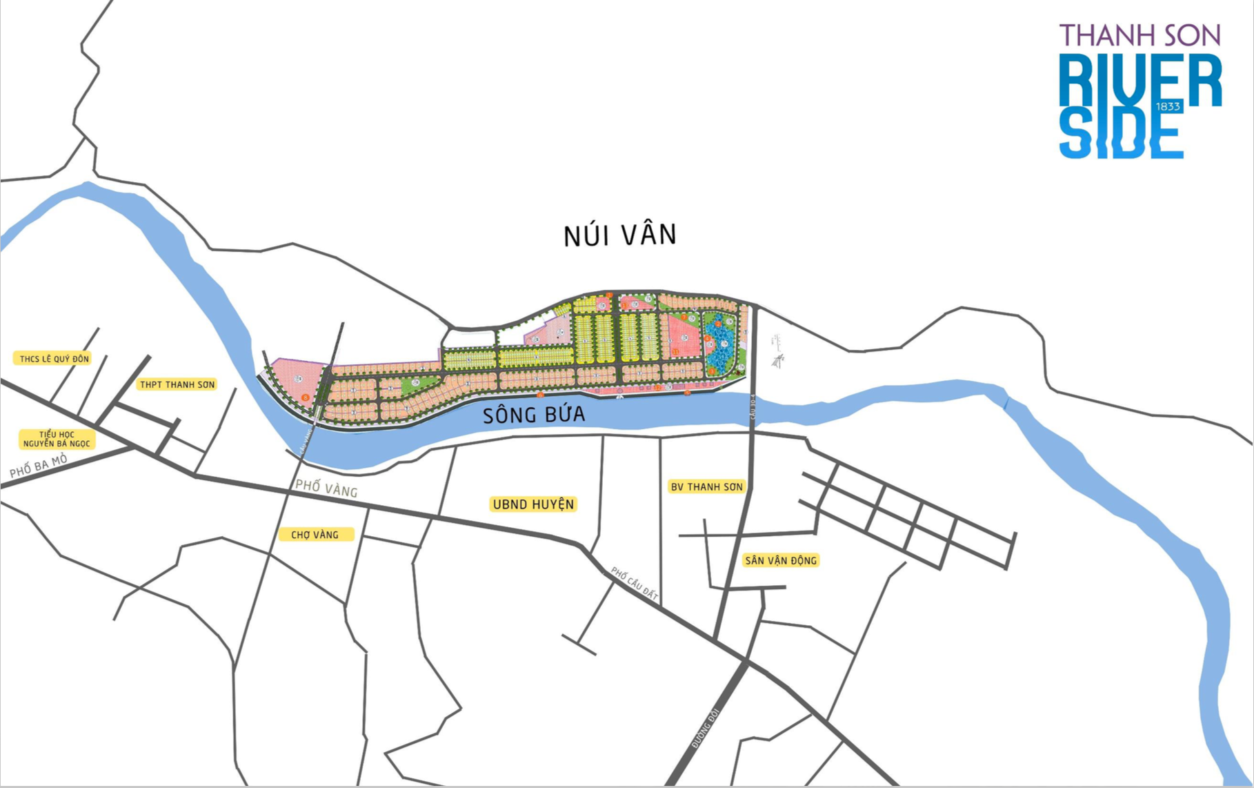 vị trí dự án thanh sơn riverside phú thọ