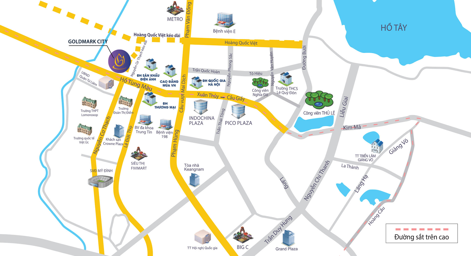 vị trí tòa diamond goldmark city