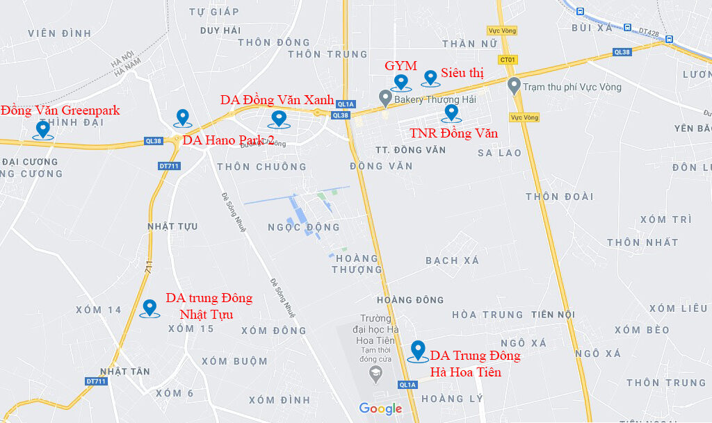vị trí dự án hano park 2
