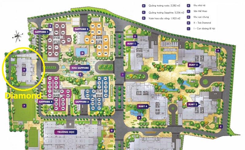 mặt bằng tổng thể dự án goldmark city