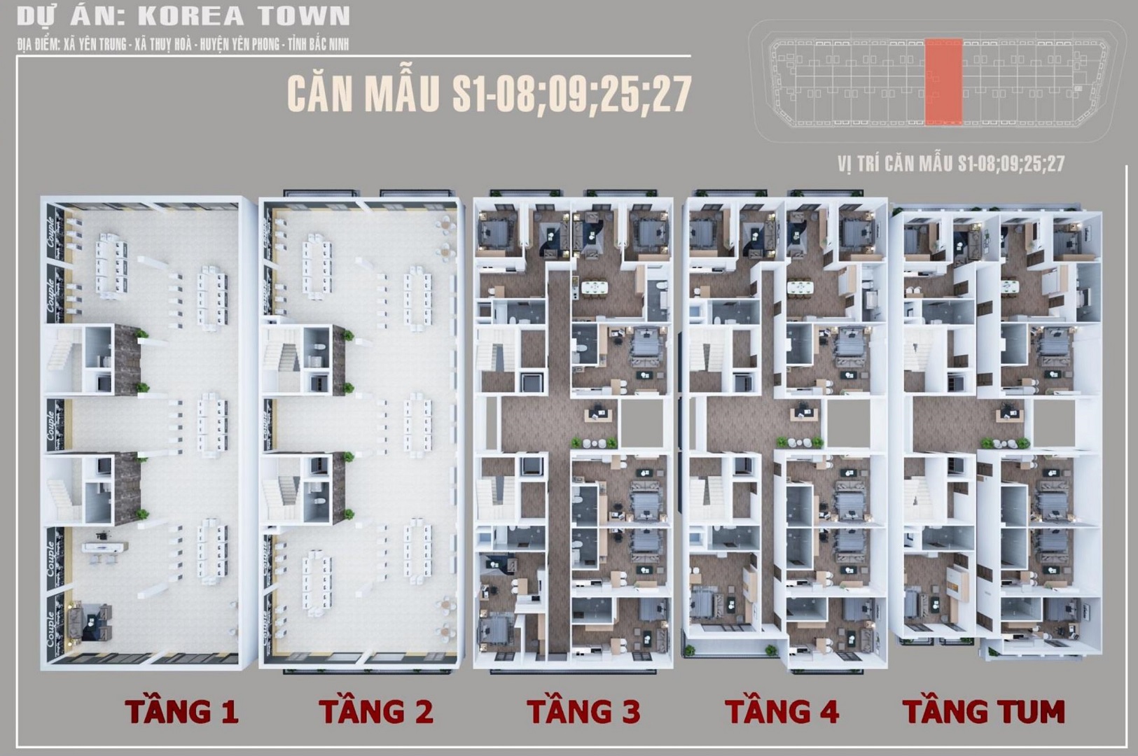 thiết kế shophouse korea town bắc ninh