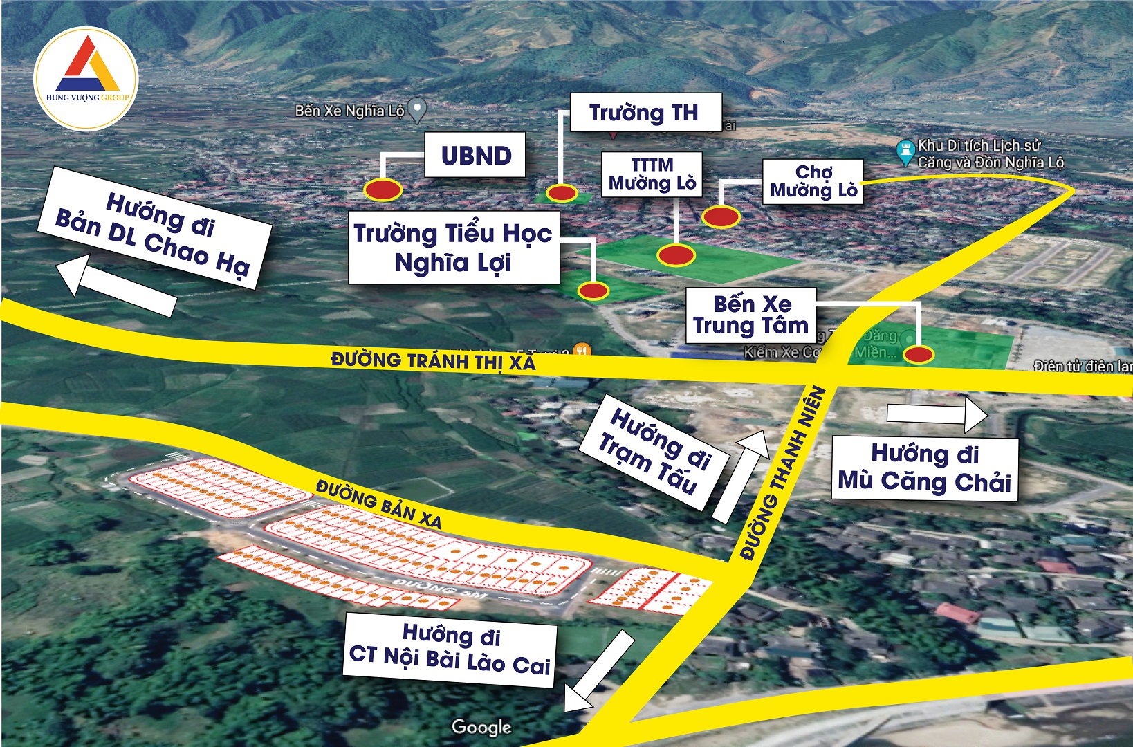 vị trí dự án nghĩa lộ riverside