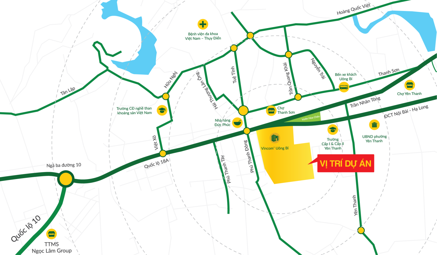 vị trí dự án uông bí new city