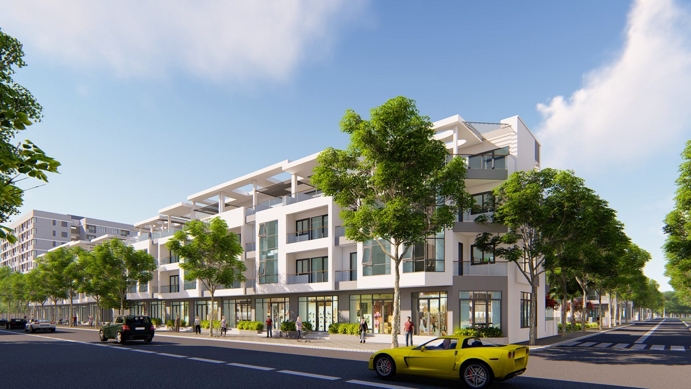 phối cảnh shophouse dự án viglacera Yên Phong
