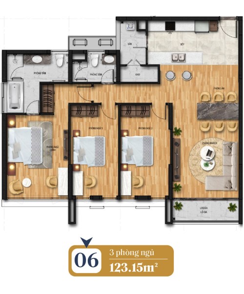 thiết kế căn hộ brg láng hạ