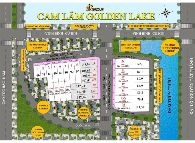 mặt bằng dự án cam lâm golden lake