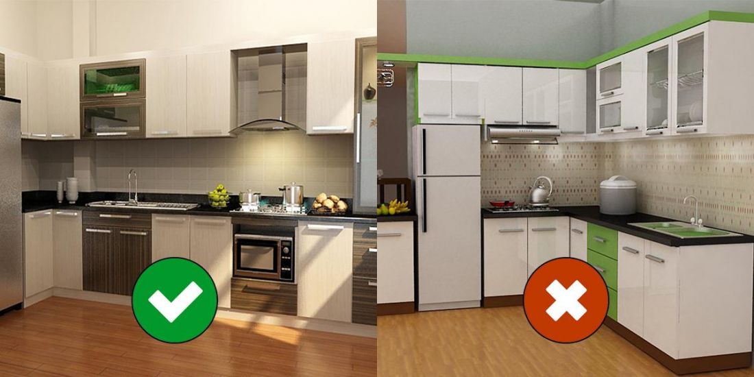 Cách bố trí nhà bếp Cách bố trí nhà bếp