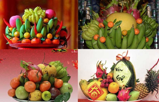 Mâm ngũ quả ngày tết