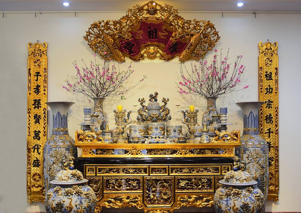 Trang trí bàn thờ gia tiên ngày Tết Trang trí bàn thờ gia tiên ngày Tết