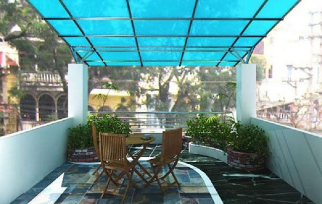 Một số hình ảnh mái che sân thượng đẹp Một số hình ảnh mái che sân thượng đẹp